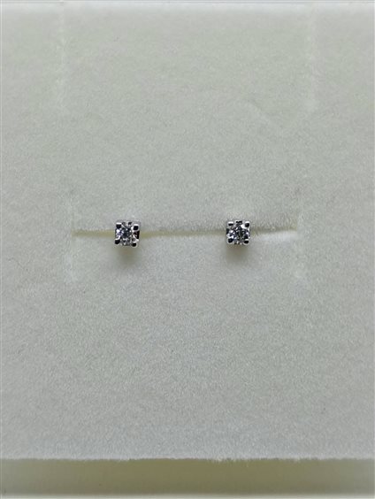 Orecchini Davite & Delucchi Donna CLASSIC LINE in Oro bianco Diamante 0.06 Ct BBS0905206 - BBS0905206